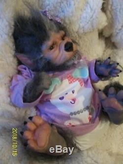 silicone baby werewolf doll