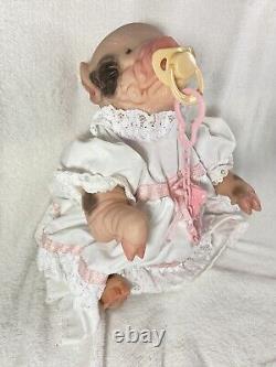 14 Painted Piglet Reborn Doll by Bountiful Baby Unique Collectible With Tail