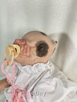 14 Painted Piglet Reborn Doll by Bountiful Baby Unique Collectible With Tail