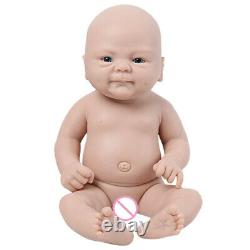 14 inch Full Body Solid Silicone Reborn Baby Girl Unfinished Blank diy Doll Kits