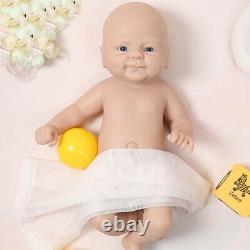 14 inch Full Body Solid Silicone Reborn Baby Girl Unfinished Blank diy Doll Kits