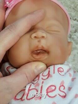 16 Preemie Full Body Silicone Baby Girl Doll Abigail