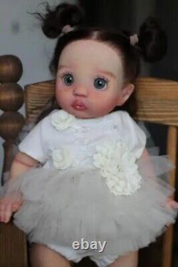 16in Artist Painted Girl Reborn Baby Doll Peeka Hand-Rooted Hair Lifelike Gifts