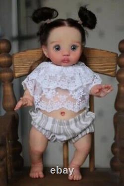 16in Artist Painted Girl Reborn Baby Doll Peeka Hand-Rooted Hair Lifelike Gifts