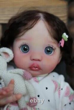 16in Artist Painted Girl Reborn Baby Doll Peeka Hand-Rooted Hair Lifelike Gifts