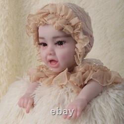 17.7 Full Body Silicone Reborn Baby Dolls Real Newborn Baby Girl Kid's Gifts