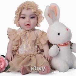 17.7 Full Body Silicone Reborn Baby Dolls Real Newborn Baby Girl Kid's Gifts