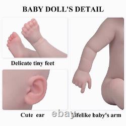 17.7 Full Body Silicone Reborn Baby Dolls Real Newborn Baby Girl Kid's Gifts