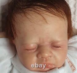 17 Inch Girl Reborn Baby Doll Vinyl Soft Body Rooted Hair 0-2 Months