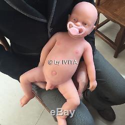 18'' 3800g Full Body Floppy Silicone Reborn Doll Baby Boy Lifelike Doll Newborn