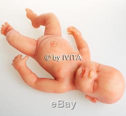 18.5'' Newborn Lifelike Reborn Baby Doll Girl Birthday xmas gift Full Silicone