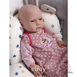 18.5 Reborn Baby Dolls Full Body Silicone Girl Doll Handmade Newborn Dolls Gift