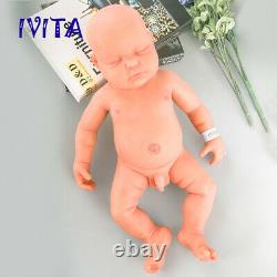 18.5'' Silicone Baby Boy Eyes Closed Sleeping Silicone Reborn Baby Doll