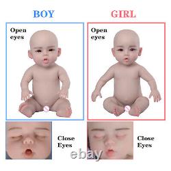 18.5in Full Body Silicone Reborn Baby Doll Boy Girl Doll Lifelike Newborn Baby