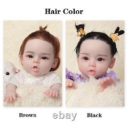 18.5in Full Body Silicone Reborn Baby Doll Boy Girl Doll Lifelike Newborn Baby