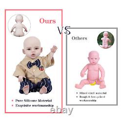 18.5in Full Body Silicone Reborn Baby Doll Boy Girl Doll Lifelike Newborn Baby