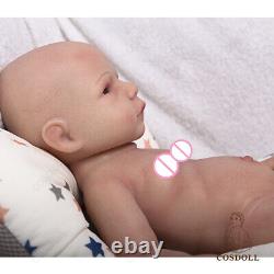 18.5in Reborn Baby Dolls Full Body Silicone Girl Doll Handmade Newborn Doll Gift