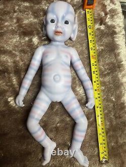 18'' Avatar Full Silicone Reborn Baby Amber Eyes Girl Fairy Doll Gift