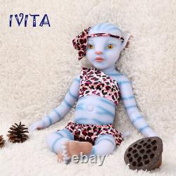 18'' Avatar Full Silicone Reborn Baby Amber Eyes Girl Fairy Doll Gift