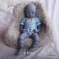 18'' Avatar Soft Silicone Reborn Girl Doll Closed Eyes Handmade Cute Baby UK