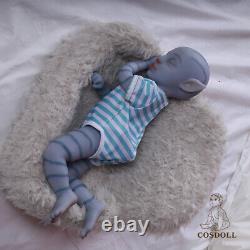 18'' Avatar Soft Silicone Reborn Girl Doll Closed Eyes Handmade Cute Baby UK