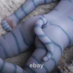 18'' Avatar Soft Silicone Reborn Girl Doll Closed Eyes Handmade Cute Baby UK