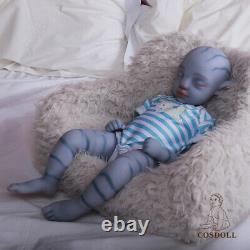 18'' Avatar Soft Silicone Reborn Girl Doll Closed Eyes Handmade Cute Baby UK