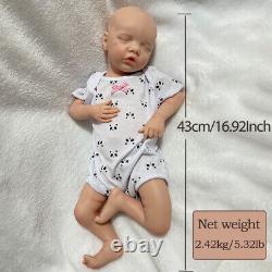 18 Floppy Full Silicone Reborn Baby Doll 5.3lb Lifelike Newborn Birthday Gift