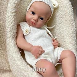 18 Full Silicone Reborn Baby Doll Washable Open Eyes Newborn Girl Toy Xmas Gift