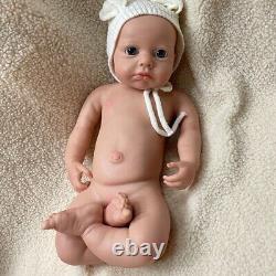 18 Full Silicone Reborn Baby Doll Washable Open Eyes Newborn Girl Toy Xmas Gift