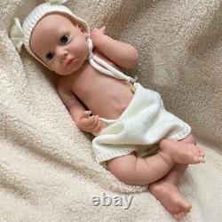 18 Full Silicone Reborn Baby Doll Washable Open Eyes Newborn Girl Toy Xmas Gift