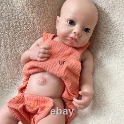 18 Full Silicone Reborn Baby Doll Washable Open Eyes Newborn Girl Toy Xmas Gift