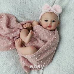 18 Inch Realistic Reborn Baby Doll Girl Lifelike Newborn With Soft Weighted Body