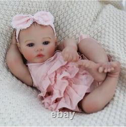 18 Inch Realistic Reborn Baby Doll Girl Lifelike Newborn With Soft Weighted Body