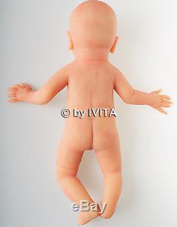 18'' Lifelike Baby Doll Girl Full Body Soft Silicone Lovely Infant Reborn