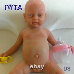 18''Realistic Full Body Silicone Reborn Baby Infant Girl Lifelike Doll Kids Gift
