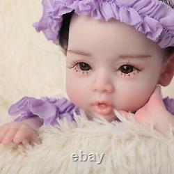 18 Silicone Reborn Baby GIRL Full Body Newborn Doll Open eyes Reborn for Kid's