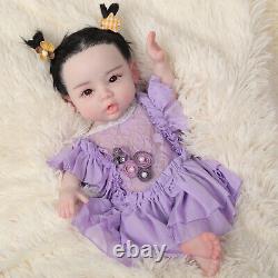 18 Silicone Reborn Baby GIRL Full Body Newborn Doll Open eyes Reborn for Kid's