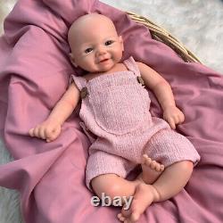 18''Smilling Vivienne Baby Girl Full Silicone Reborn 11 Simulation Newborn Doll