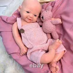 18''Smilling Vivienne Baby Girl Full Silicone Reborn 11 Simulation Newborn Doll