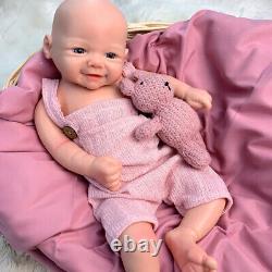 18''Smilling Vivienne Baby Girl Full Silicone Reborn 11 Simulation Newborn Doll