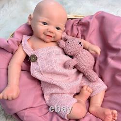 18''Smilling Vivienne Baby Girl Full Silicone Reborn 11 Simulation Newborn Doll