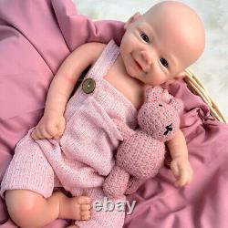 18''Smilling Vivienne Baby Girl Full Silicone Reborn 11 Simulation Newborn Doll