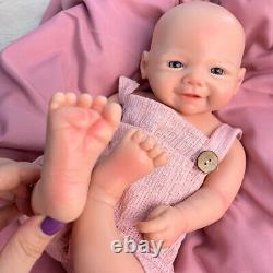 18''Smilling Vivienne Baby Girl Full Silicone Reborn 11 Simulation Newborn Doll