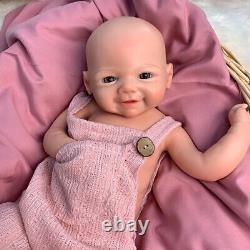 18''Smilling Vivienne Baby Girl Full Silicone Reborn 11 Simulation Newborn Doll