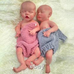 18 Weighted Reborn Twins Doll Full Silicone Newborn Girl/Boy Set Cuddle Baby