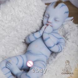 18 inch Avatar Reborn Baby Full Platinum Silicone COSDOLL Painted Doll for Gift