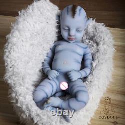 18 inch Avatar Reborn Baby Full Platinum Silicone COSDOLL Painted Doll for Gift