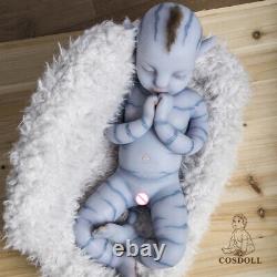 18 inch Avatar Reborn Baby Full Platinum Silicone COSDOLL Painted Doll for Gift