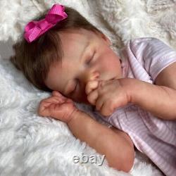 18In Reborn Baby Dolls Full Body Sleeping Baby Newborn Baby Doll with Hair